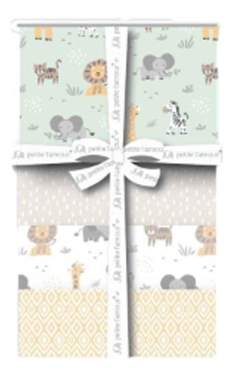 4 PC SAFARI FRIENDS RECEIVING BLANKET